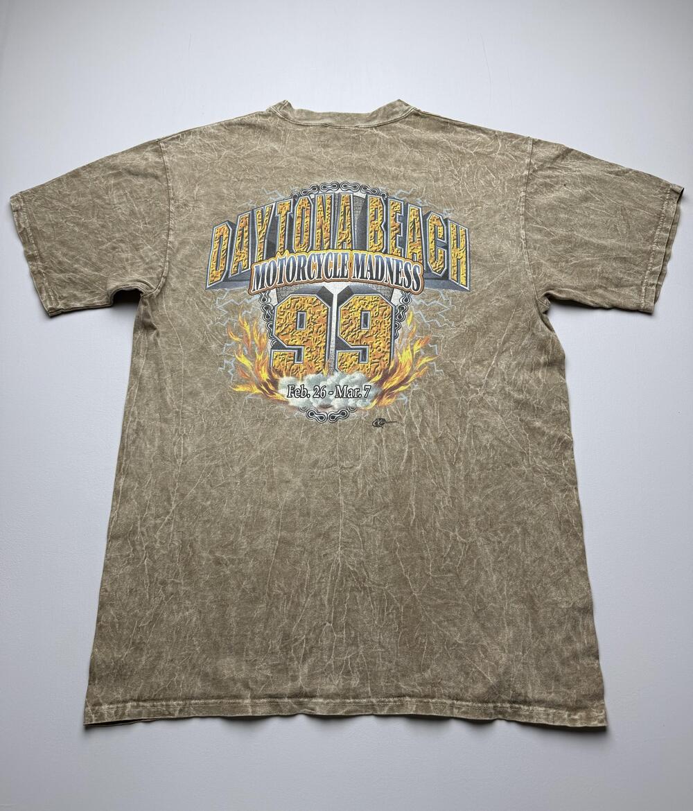 Vintage Daytona Bike Week Shirt Mens Large Brown 99 Tee Copa Banana USA VTG 90's